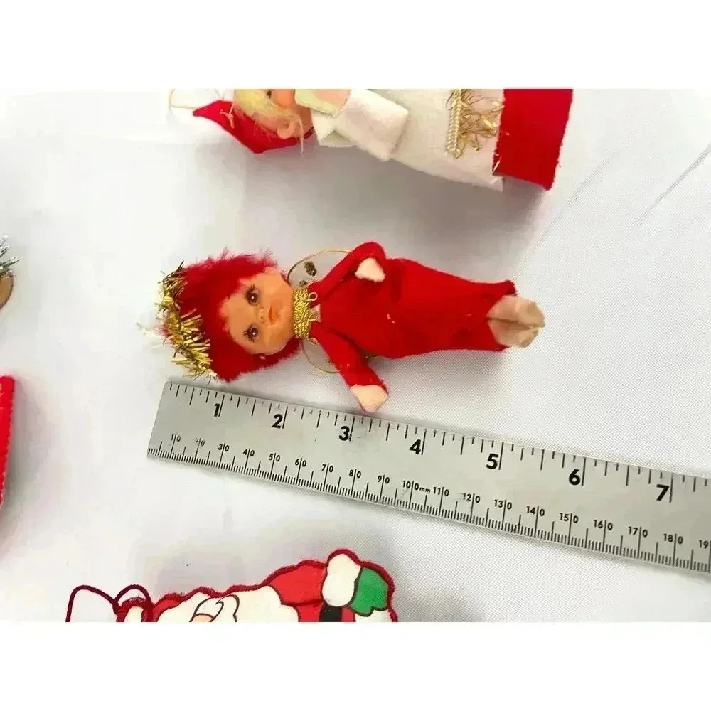 10x‎ VTG Holiday Ornaments Christmas Snowman Santa Plane Dolls Decor 1990s